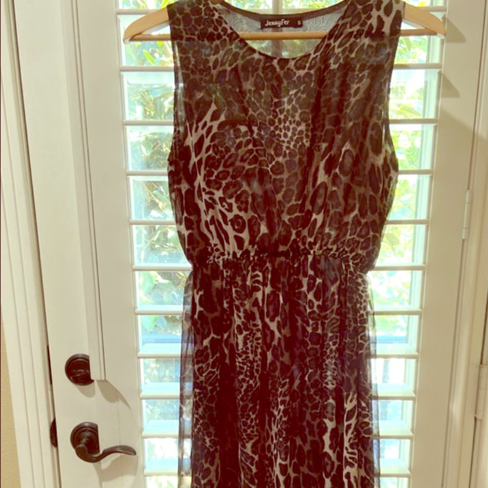 Animal print dress sleeveless